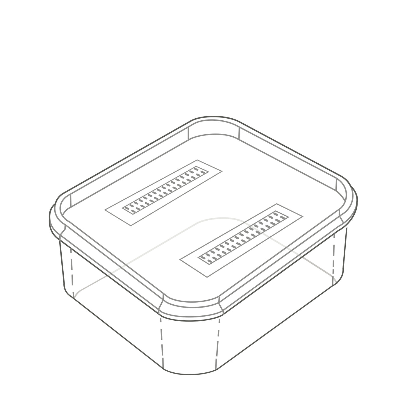 Microbox - Square (2L)  - Bulk (108-115/Box)