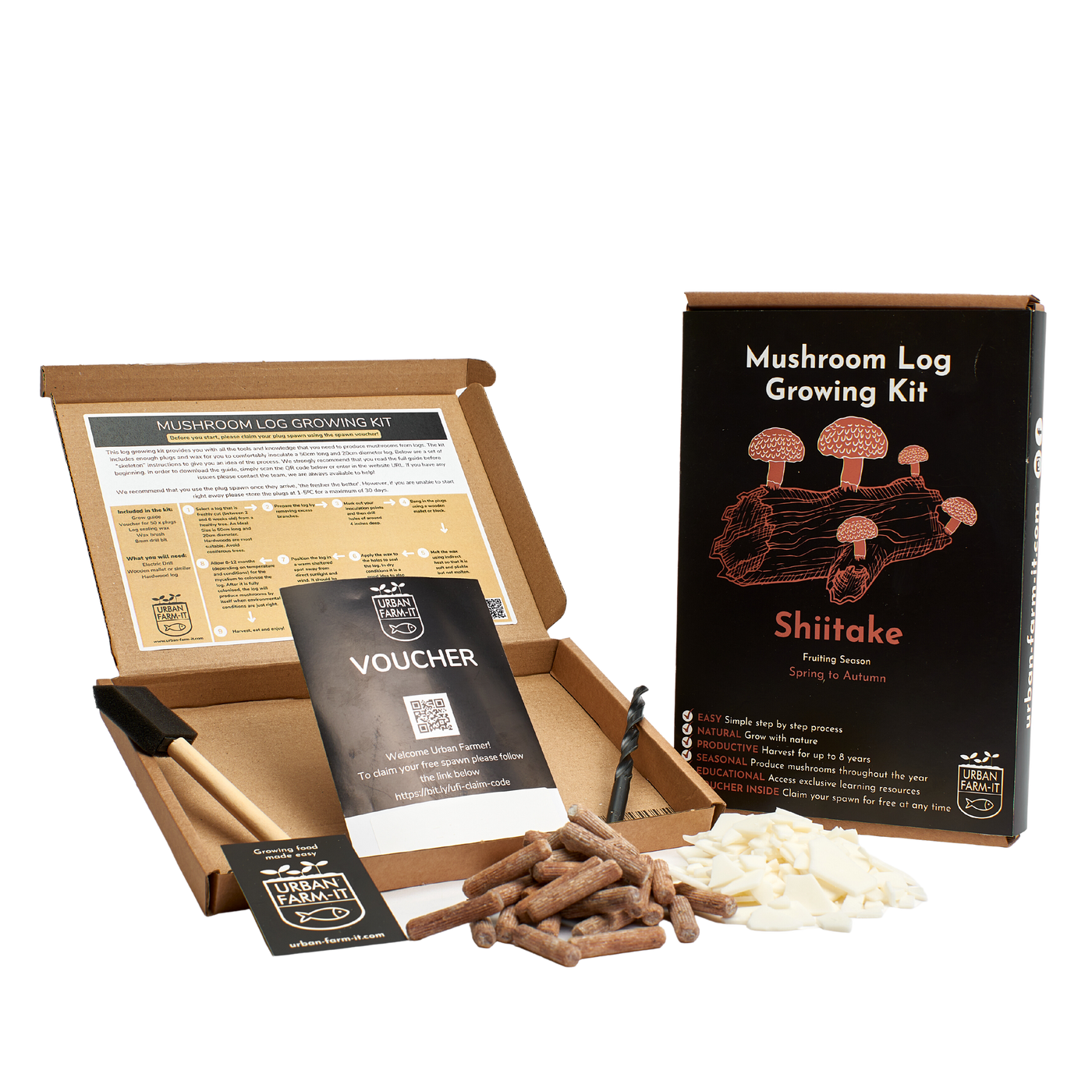 Shiitake Mushroom Log Growing Kit's - Gift Option