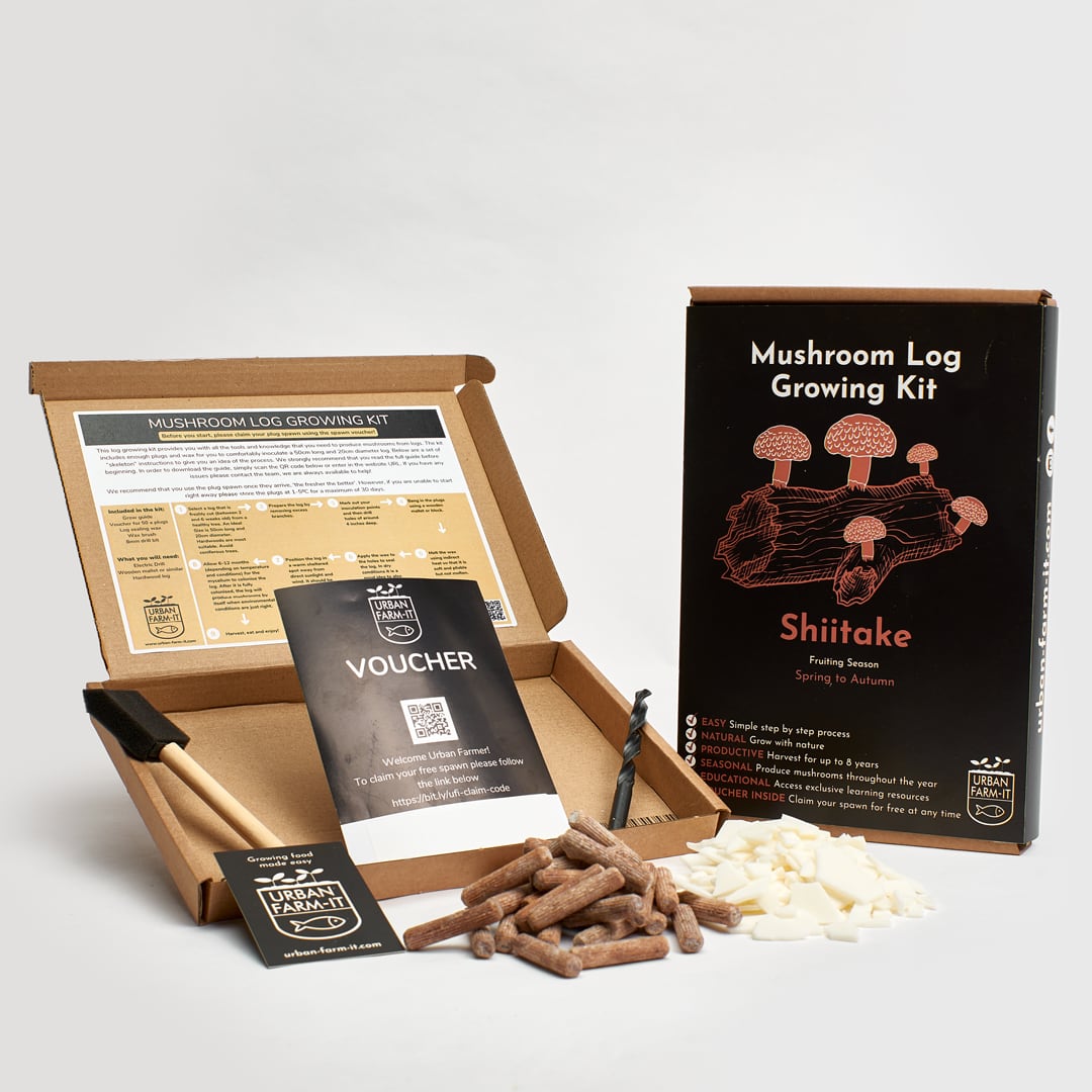 Shiitake Mushroom Log Growing Kit - Gift Option